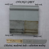 Zavoskovaná vzorka kriedovej farby chicago grey.
