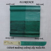Vzorka zavoskovanej kriedovej farby Annie Sloan florence.