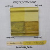 Voskovanie kriedovej farby Annie Sloan english yellow.