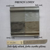 Zavoskovaná vzorka kriedovej farby french linen.