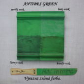 Zavoskovaná vzorka kriedovej farby Annie Sloan antibes green.